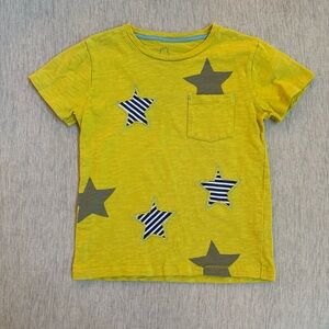 Mini Boden boys stars reverse appliqué tee size 6-7y